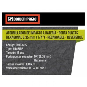 ATORNILLADOR IMPA BAT 18V FLEX ONE